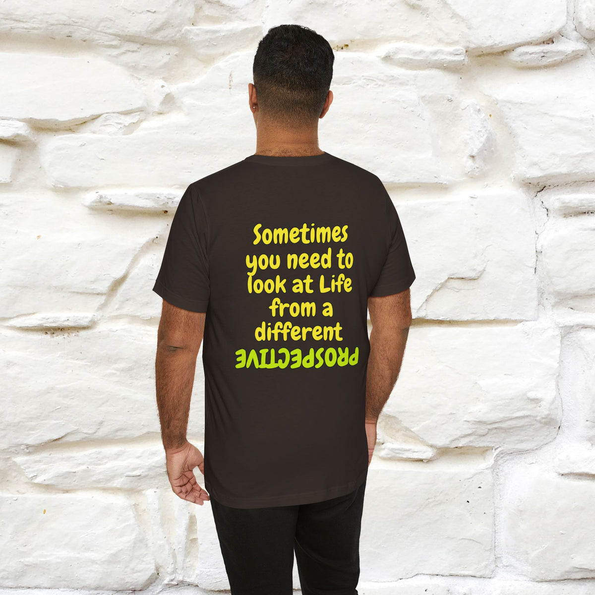 "Sometimes You Need to Look at Life from a Different Perspective" Cat T-Shirt | Front & Back Design | Nunu&Miao Studio