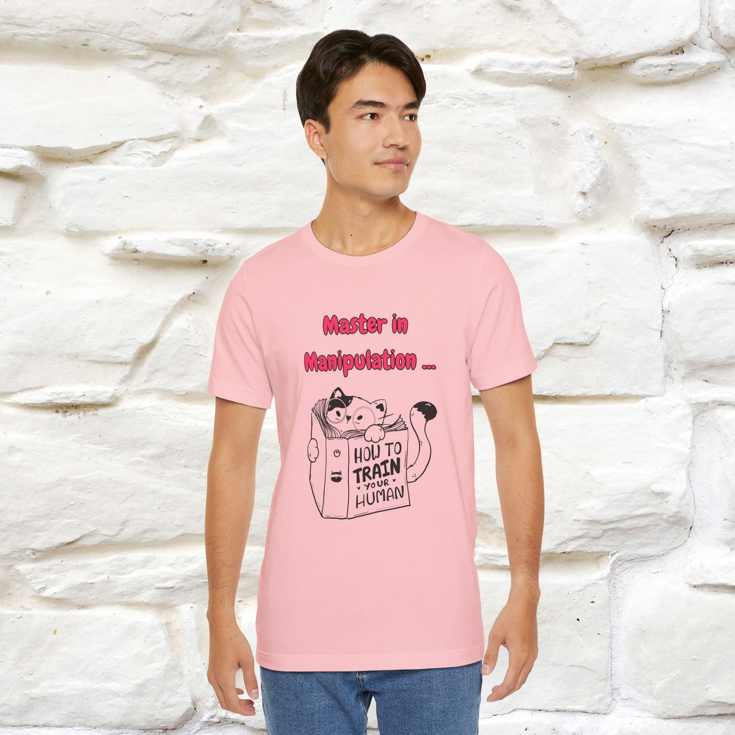 ''Master In Manipulation. How To Train Your Human '' Cat T-Shirt | Nunu&Miao Studio - Nunu&Miao Studio