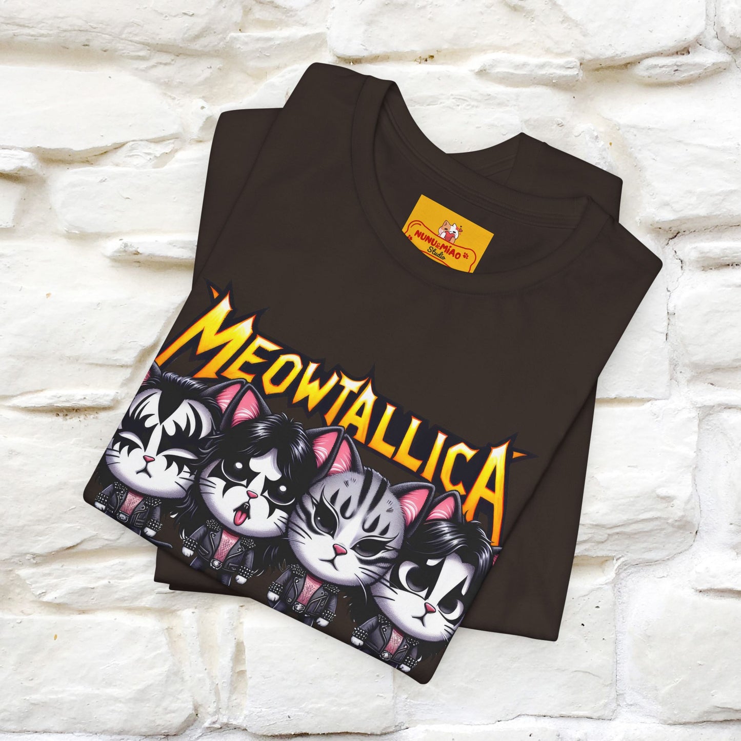 Meowtallica T-Shirt | Rock-Inspired Cat Tee| Nunu&Miao Studio - Nunu&Miao Studio