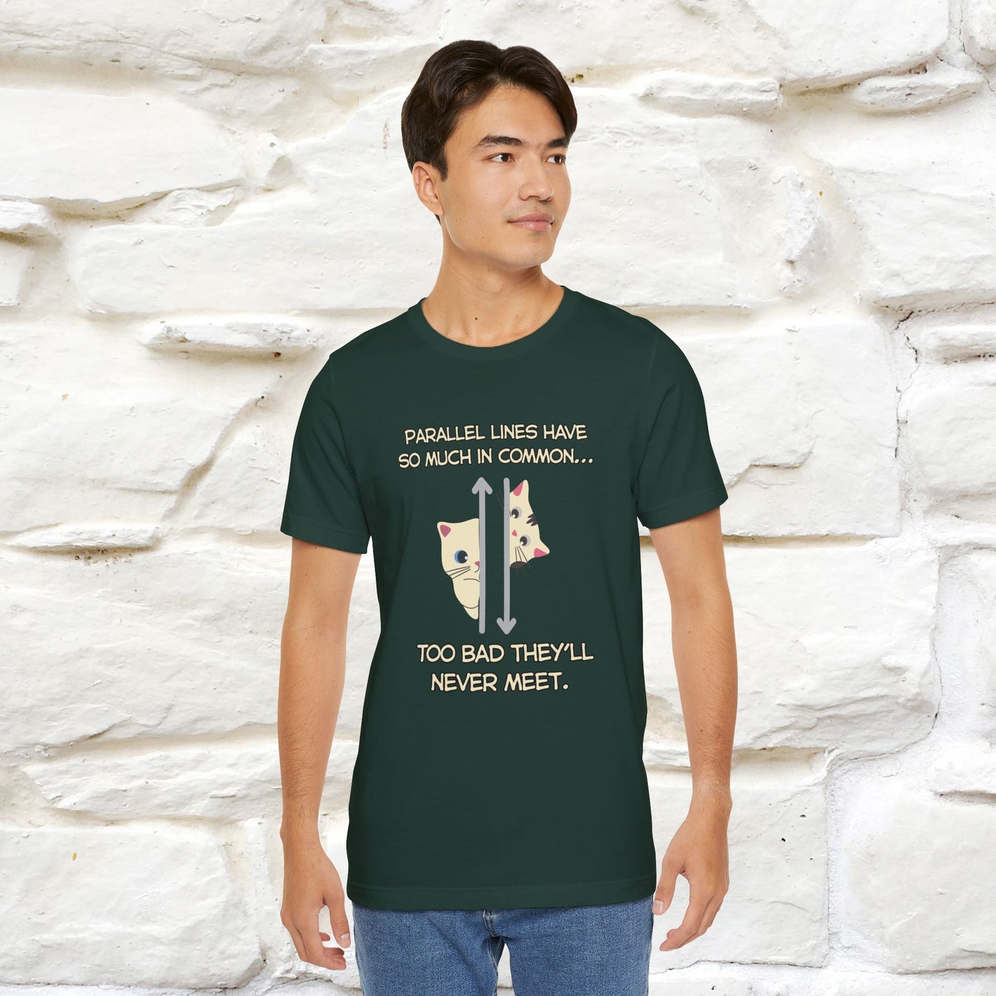 “Parallel lines have so much in common…''| Funny T-Shirt | Nunu&Miao Studio