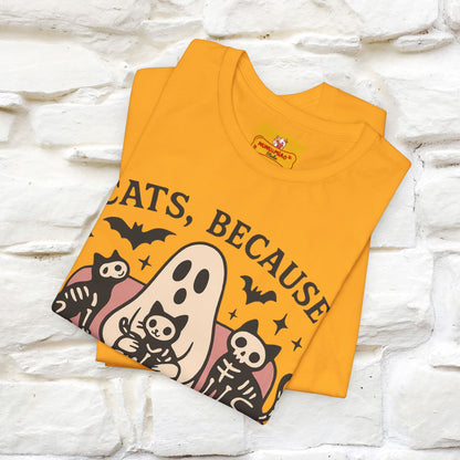 "Cat Because People Are Creepy" Halloween Cat T-shirt |Nunu&Miao Studio - Nunu&Miao Studio