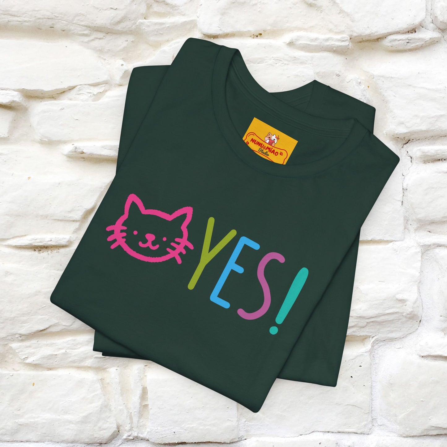 "Yes, Just Do It" Cat T-Shirt| Front & Back Design | Nunu&Miao Studio - Nunu&Miao Studio
