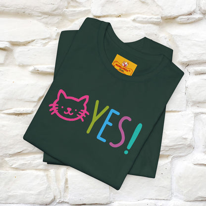 "Yes, Just Do It" Cat T-Shirt| Front & Back Design | Nunu&Miao Studio - Nunu&Miao Studio