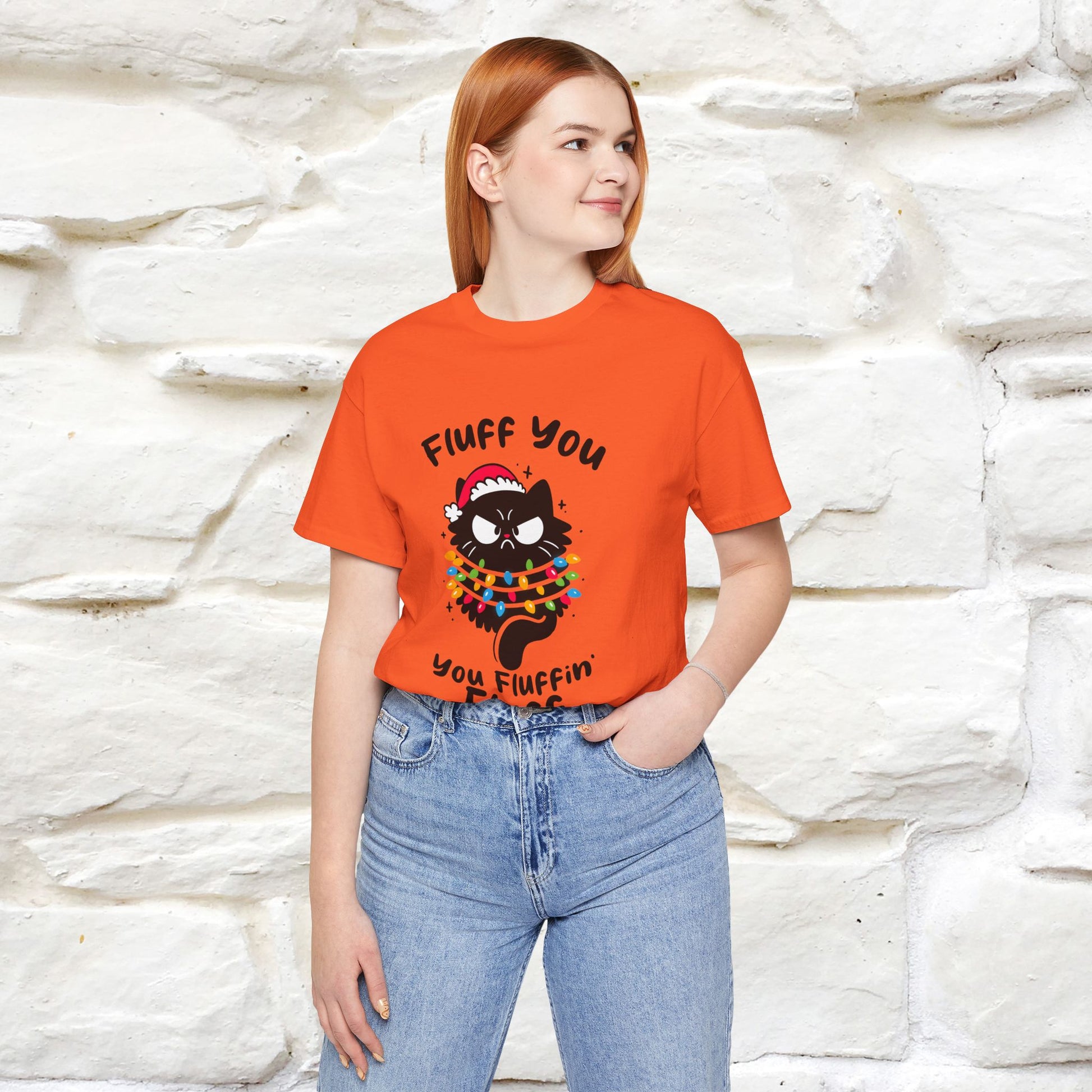 ''Fluff You, You Fluffin Fluff'' | Cattitude Cat Christmas Tee | Nunu&Miao Studio - Nunu&Miao Studio