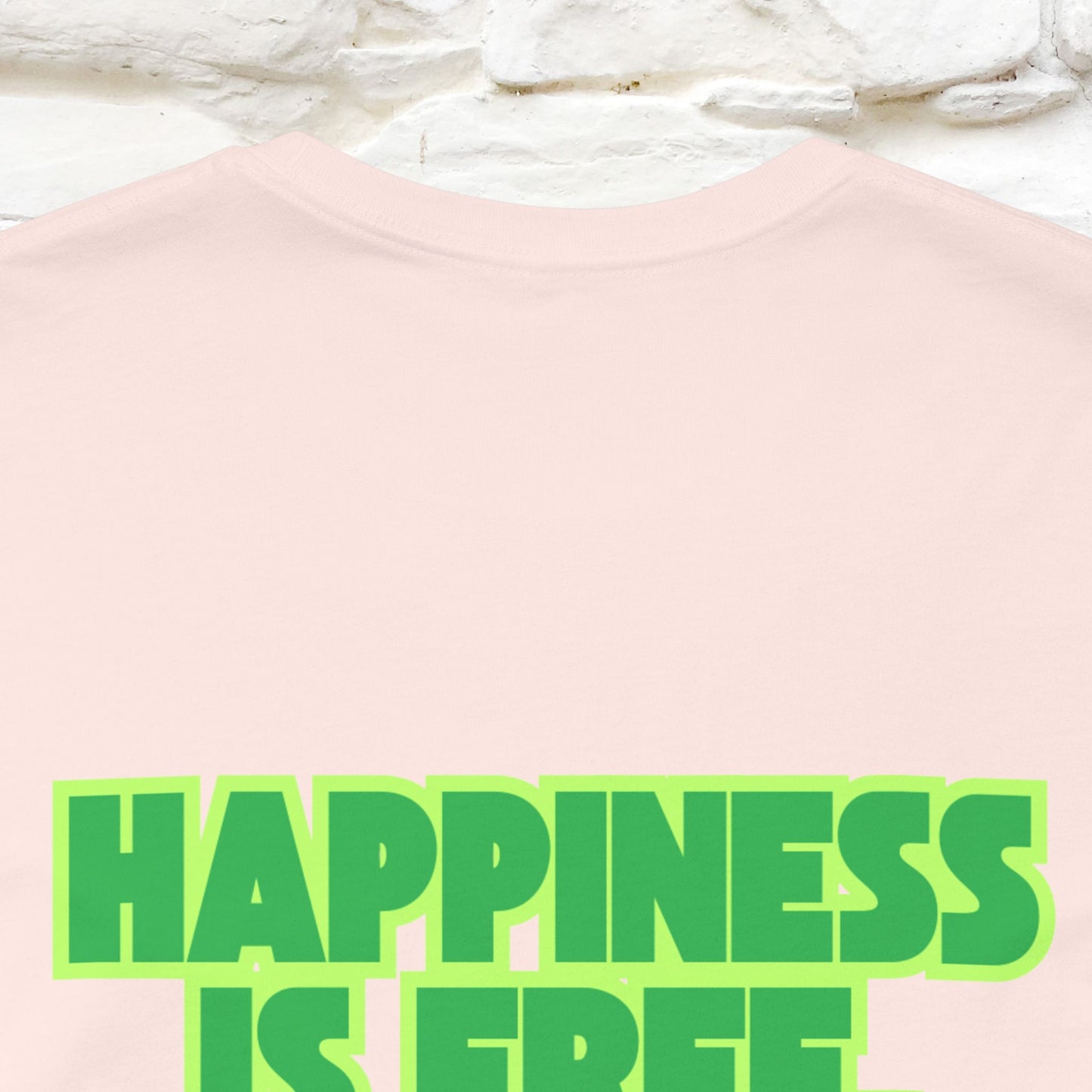 "“Happiness is free. Delivery is extra.” | Cat T-Shirt | Front & Back Design | Nunu&Miao Studio