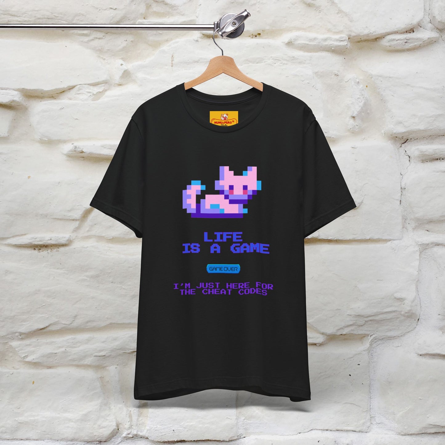 "Life Is A Game, I Am Just Here Fo The Cheat Code"  Cat T-Shirt | Nunu&Miao Studio - Nunu&Miao Studio