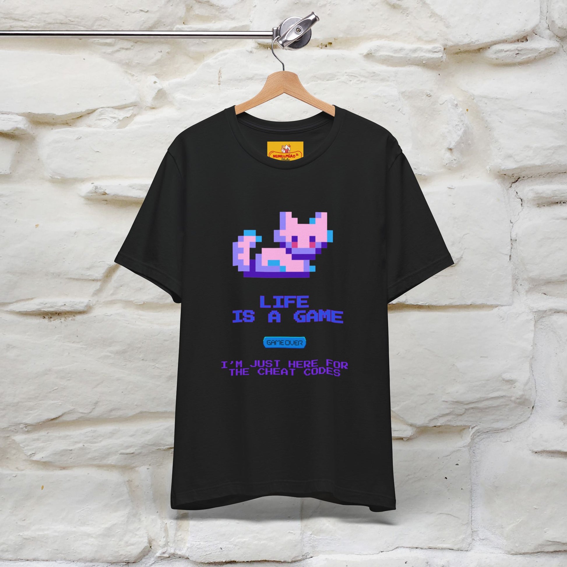 "Life Is A Game, I Am Just Here Fo The Cheat Code"  Cat T-Shirt | Nunu&Miao Studio - Nunu&Miao Studio