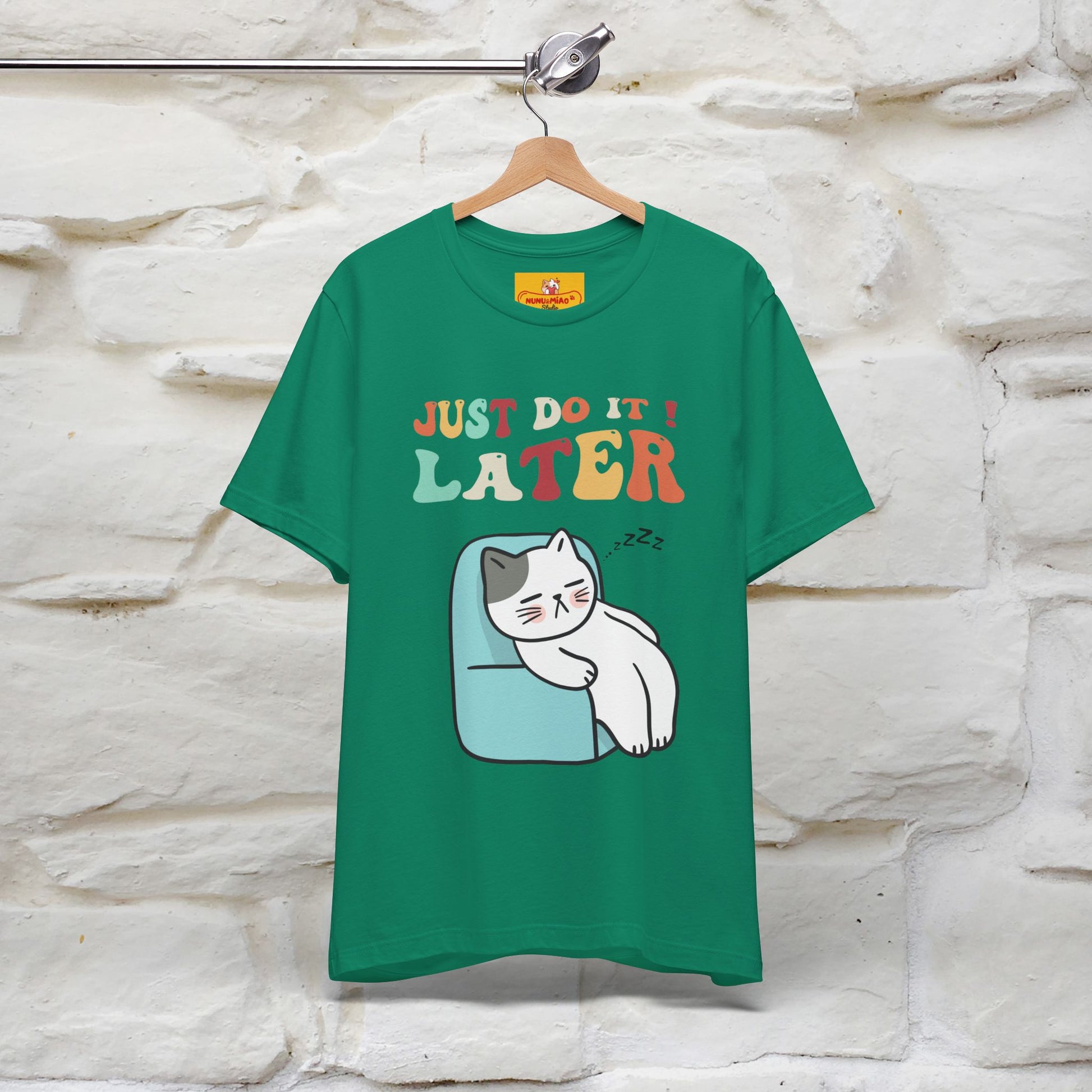 "Just Do It Later" Cat T-shirt |Nunu&Miao Studio - Nunu&Miao Studio
