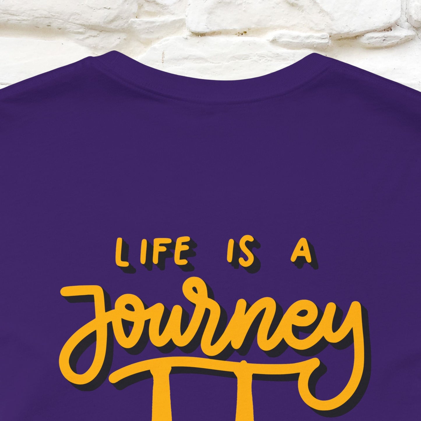 "Life Is A Journey'' Cat T-Shirt | Front & Back Design | Nunu&Miao Studio - Nunu&Miao Studio