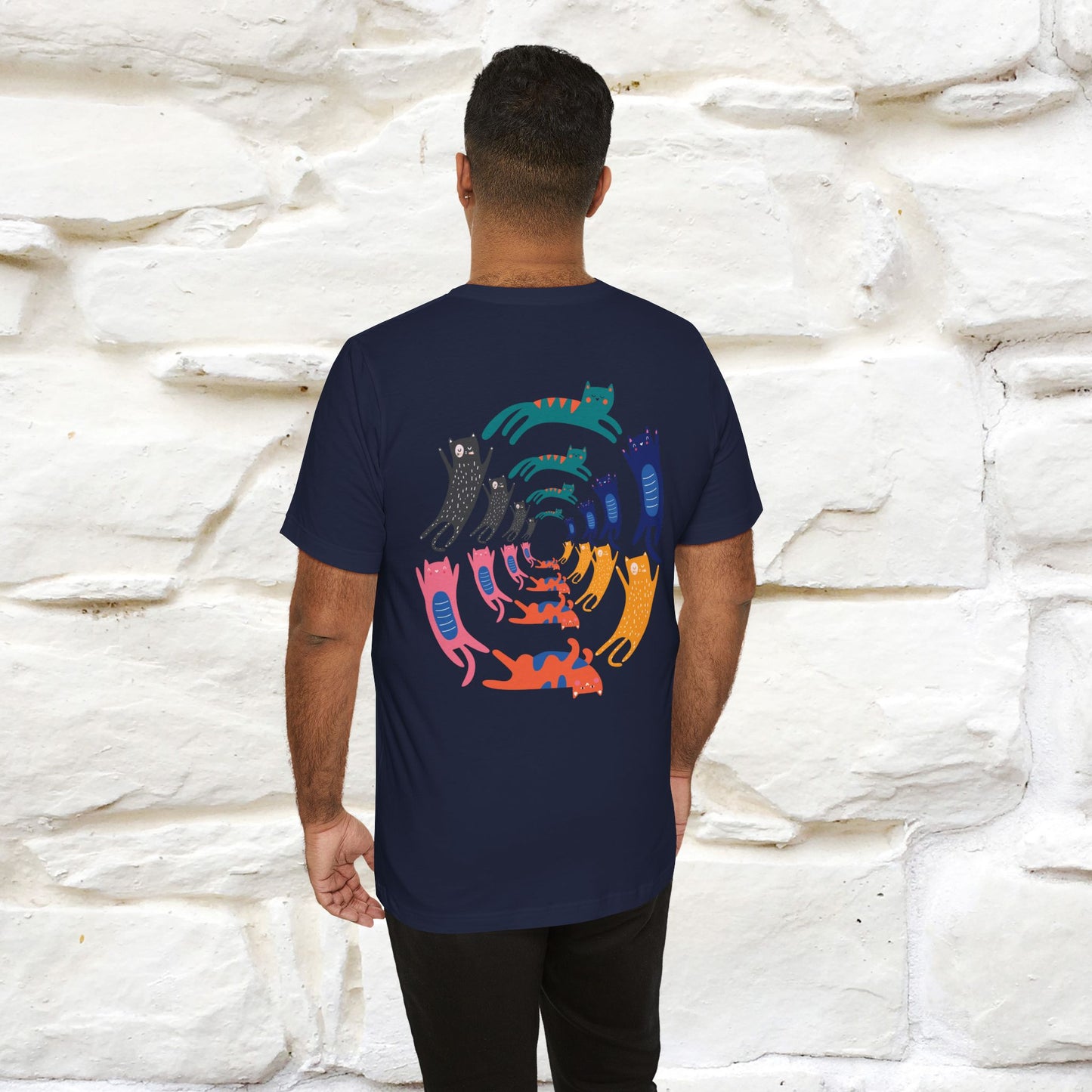 "The Hypnotic Meow'' Cat T-Shirt Front and Back Design | Nunu&Miao Studio - Nunu&Miao Studio