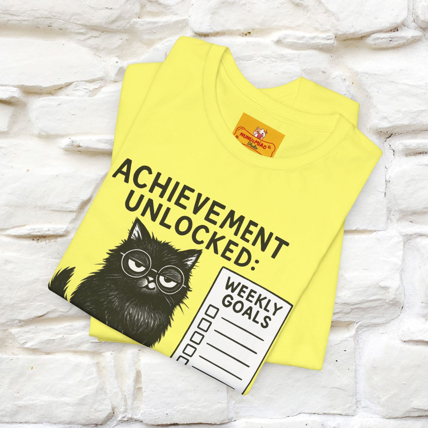 "Achievement Unlocked Bare Minimum." |Cat T-Shirt | Nunu&Miao Studio - Nunu&Miao Studio