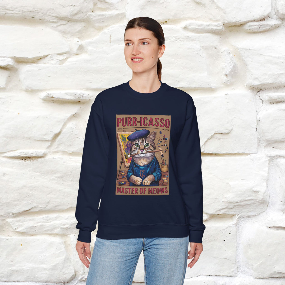 "Purr-icasso.'' |Cat Sweatshirt | Nunu&Miao Studio