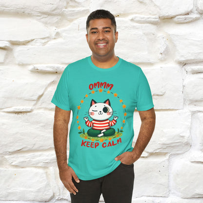 ''Ommm, Keep Calm'' Cat T-Shirt | Nunu&Miao Studio - Nunu&Miao Studio