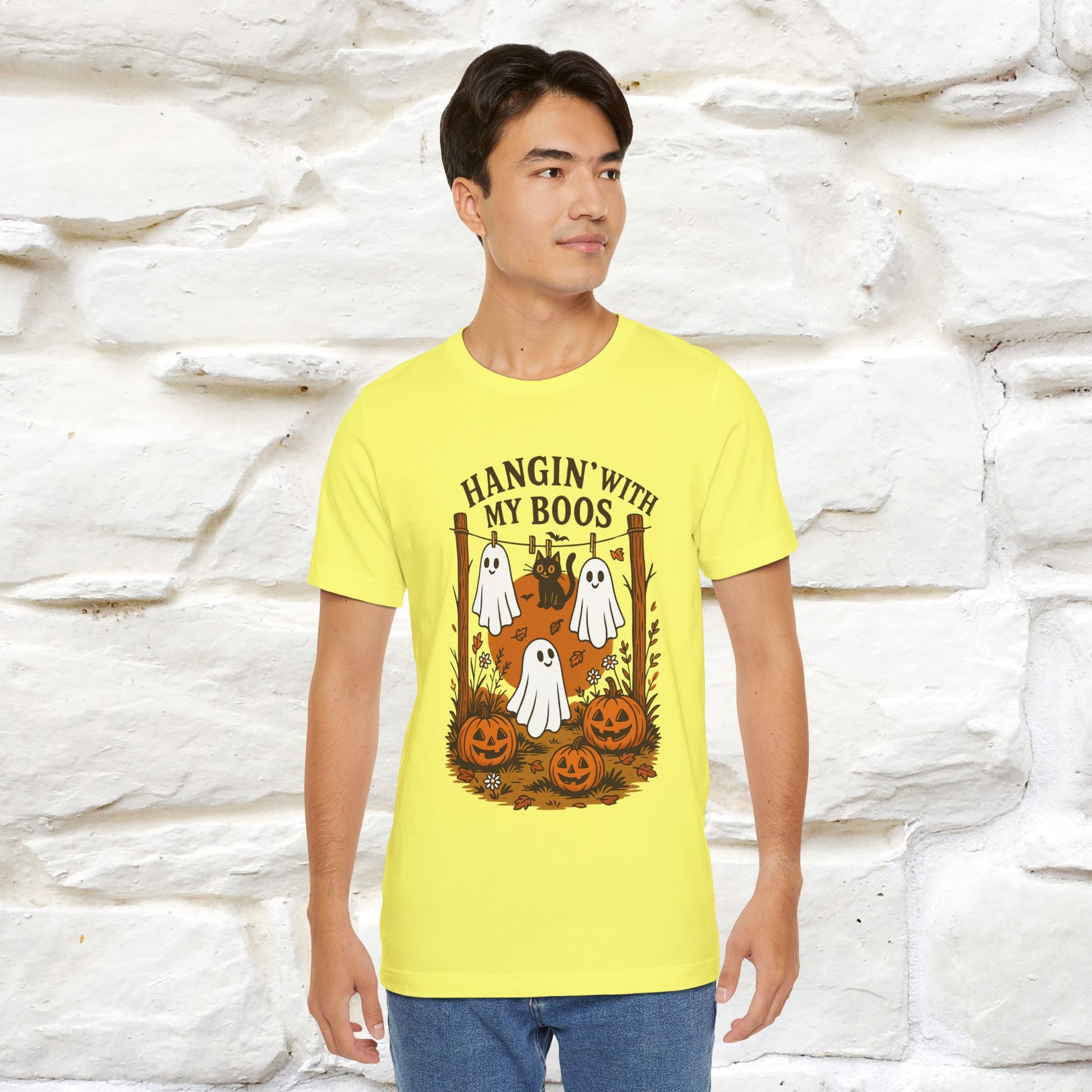 "Hanging With My Boos" Halloween Cat T-shirt |Nunu&Miao Studio - Nunu&Miao Studio