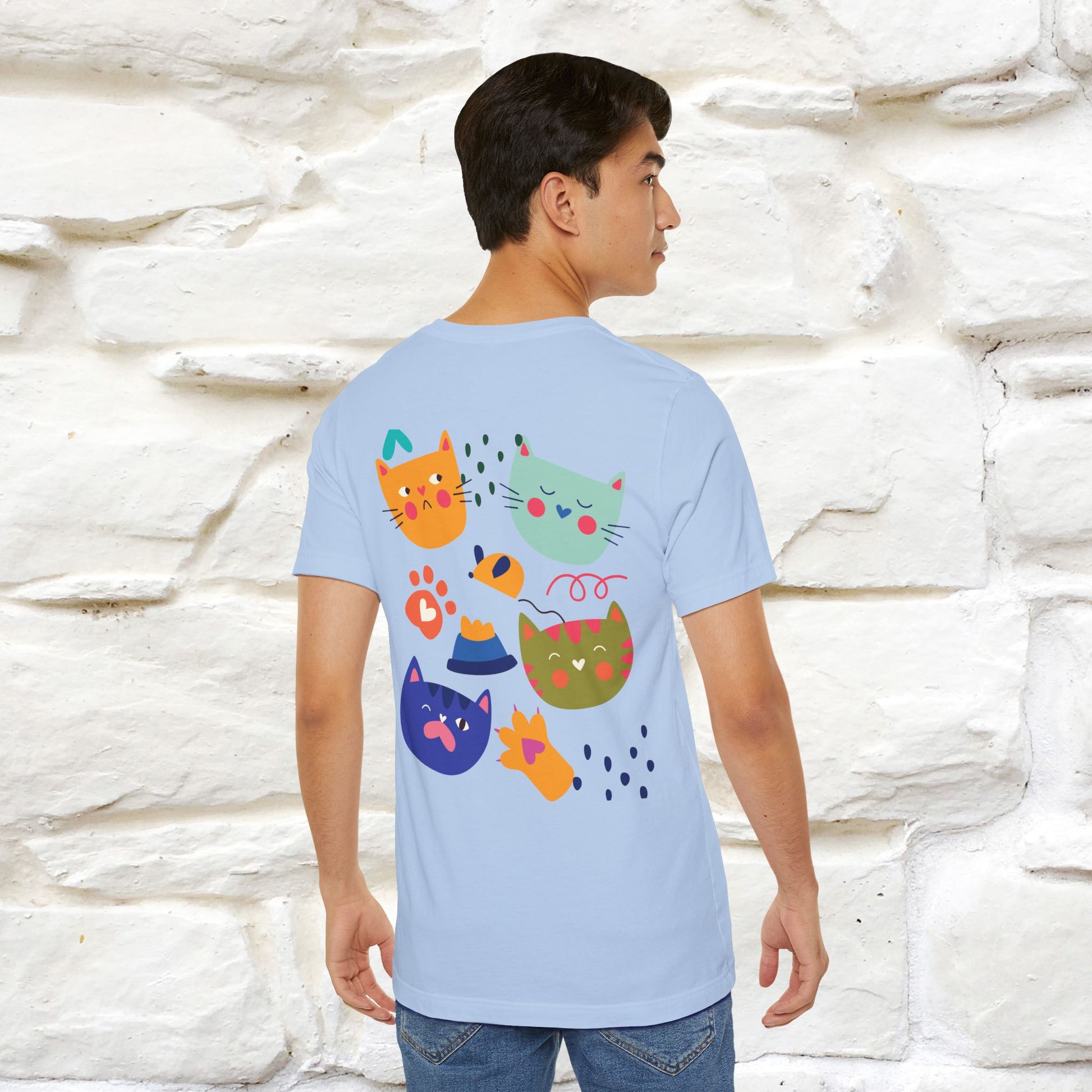 ''The Power Of Meow'' Cat T-Shirt Front and Back Design | Nunu&Miao Studio - Nunu&Miao Studio