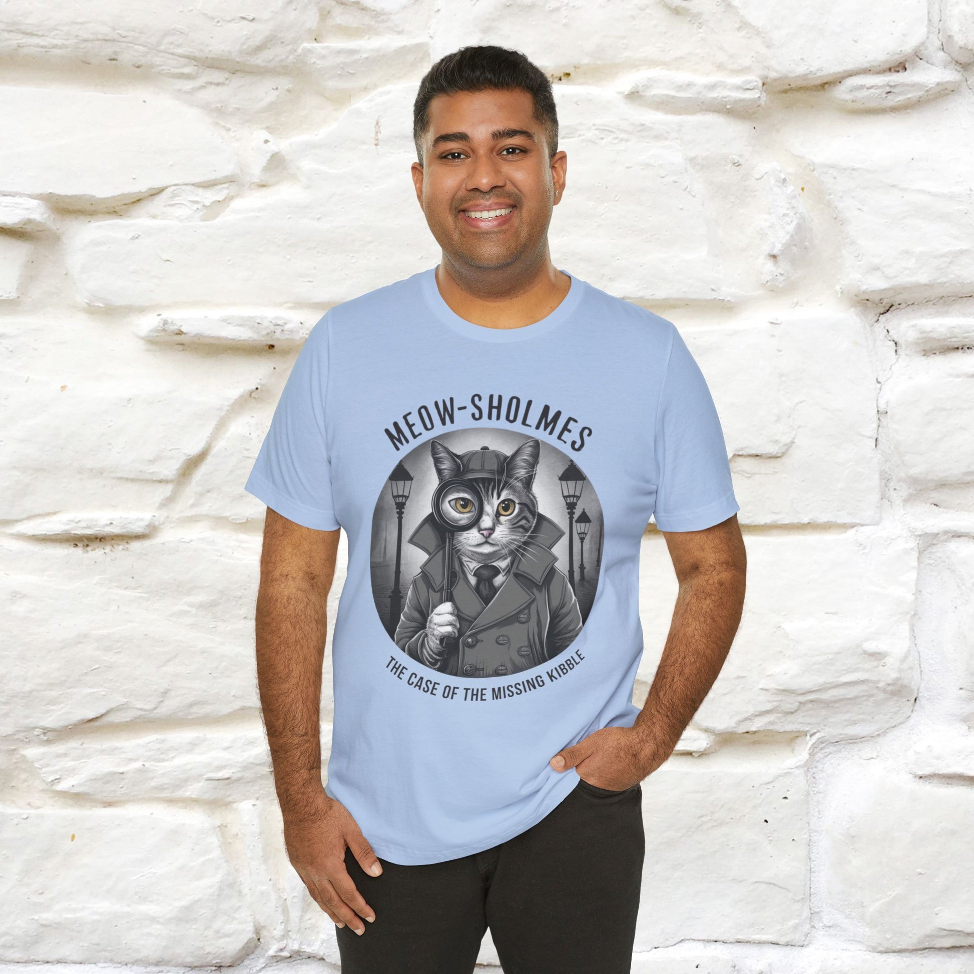 ''Meow-Sholmes: The Case of the Missing Kibble'' | Detective Cat Tee | Nunu&Miao Studio - Nunu&Miao Studio