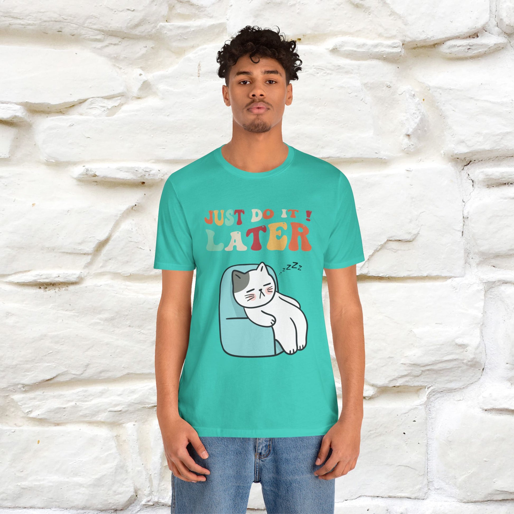 "Just Do It Later" Cat T-shirt |Nunu&Miao Studio - Nunu&Miao Studio