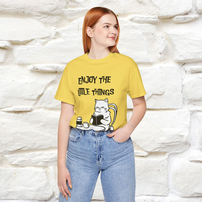 "Enjoy The Little Things." Cat T-Shirt | Nunu&Miao Studio