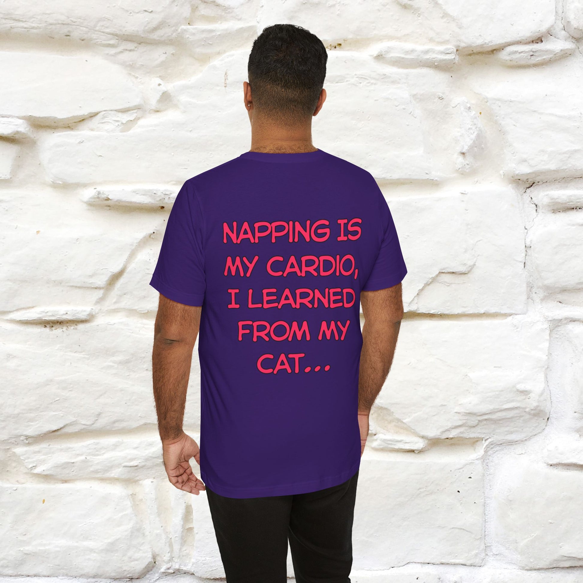 "Napping Is My Cardio, I Learned From My Cat…" Funny Cat T-shirt | Nunu&Miao Studio - Nunu&Miao Studio