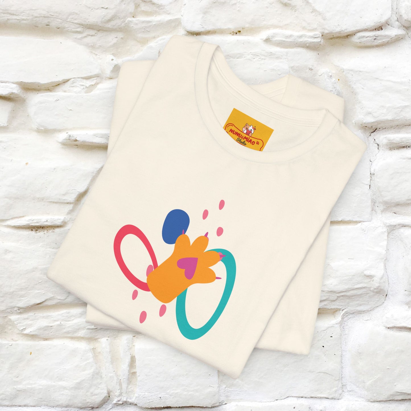 ''The Power Of Meow'' Cat T-Shirt Front and Back Design | Nunu&Miao Studio - Nunu&Miao Studio