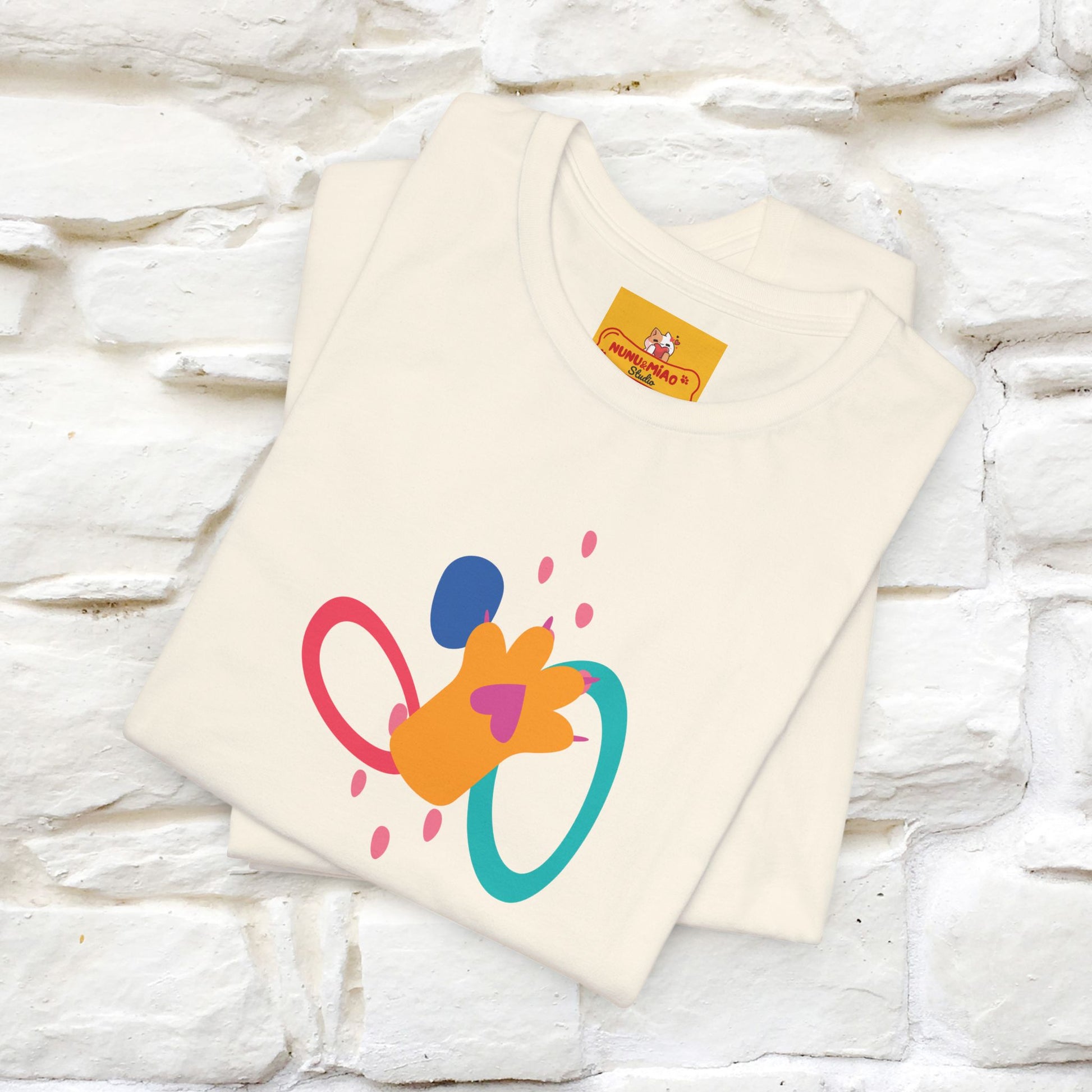 ''The Power Of Meow'' Cat T-Shirt Front and Back Design | Nunu&Miao Studio - Nunu&Miao Studio