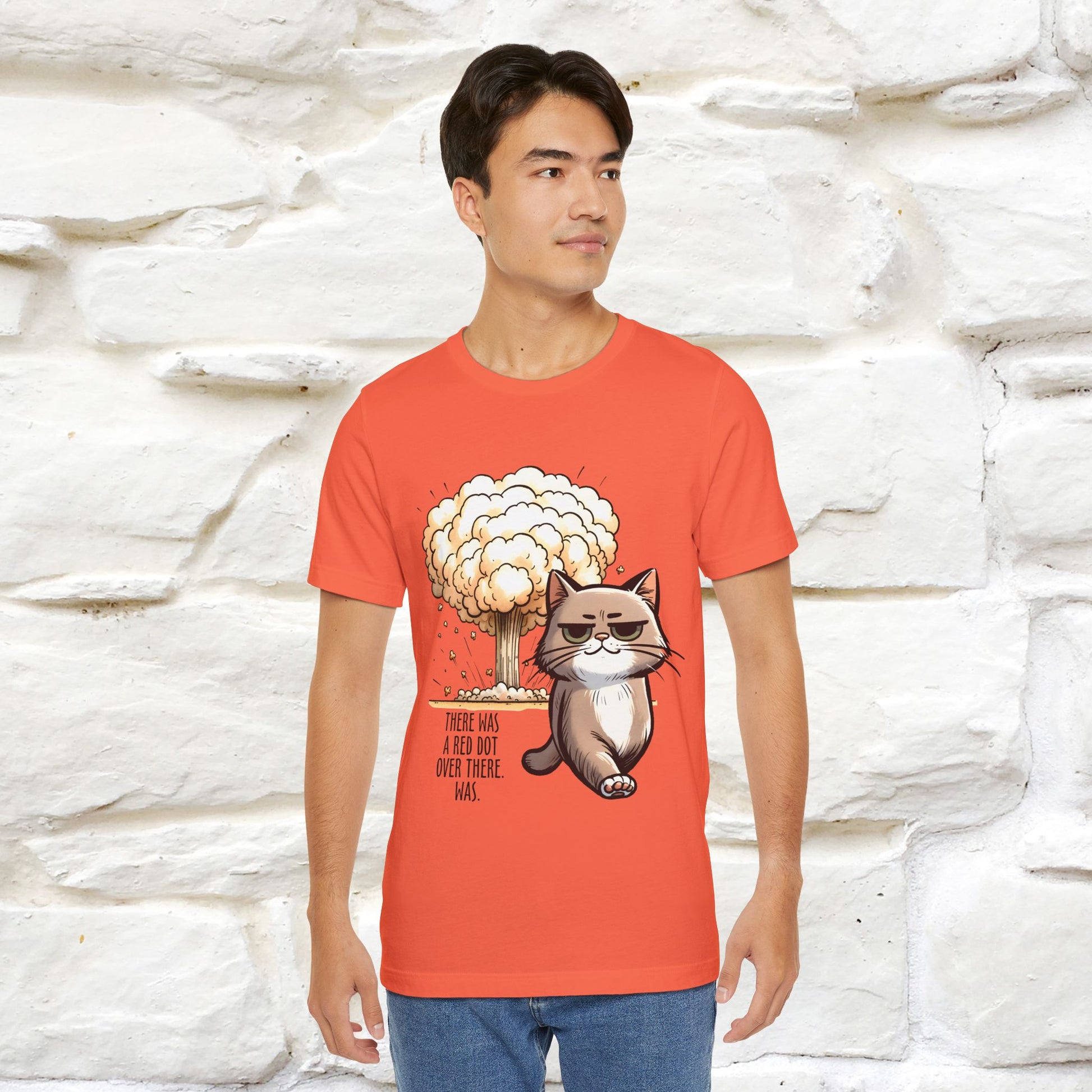 ''The Red Dot Chase'' Funny Cat T-Shirt | Nunu&Miao Studio - Nunu&Miao Studio