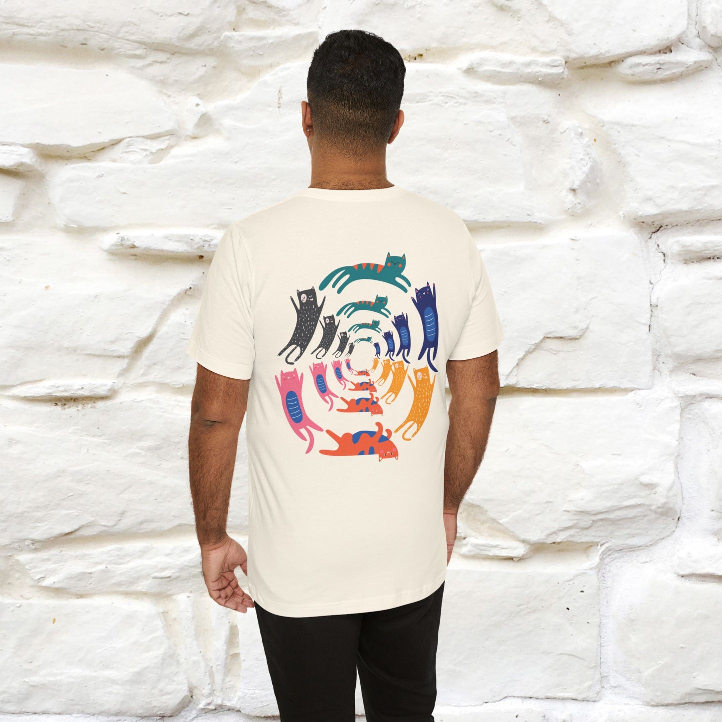 "The Hypnotic Meow'' Cat T-Shirt Front and Back Design | Nunu&Miao Studio - Nunu&Miao Studio