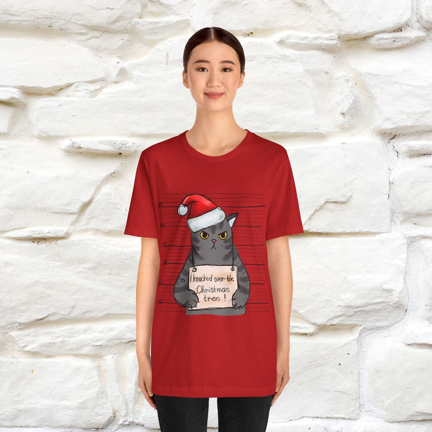 "I Knocked Over The Christmas Tree " |Funny Cat T-Shirt | Nunu&Miao Studio