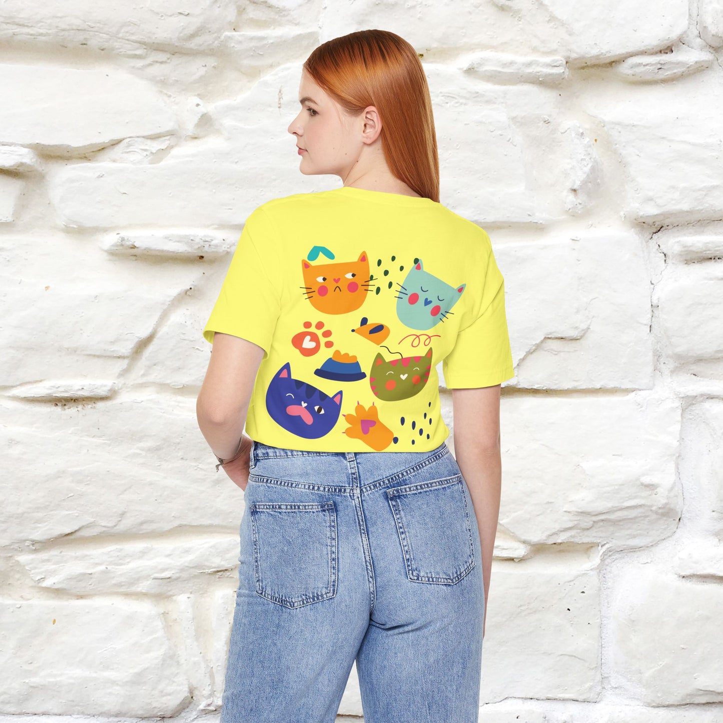 ''The Power Of Meow'' Cat T-Shirt Front and Back Design | Nunu&Miao Studio - Nunu&Miao Studio