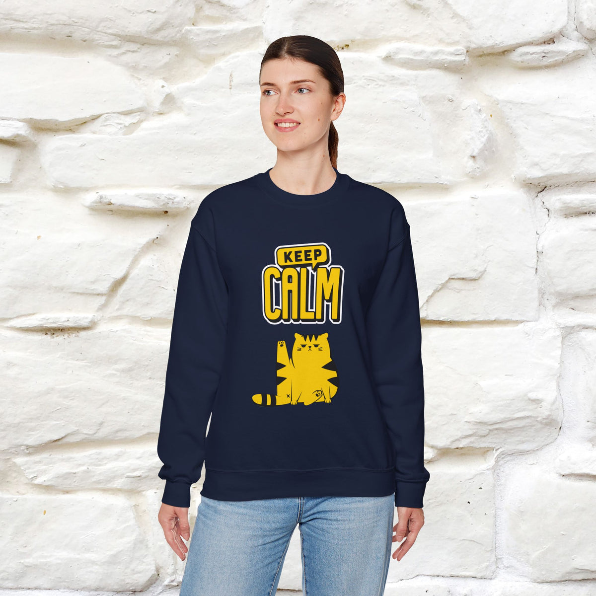 "Keep Calm'' |Cat Sweatshirt | Nunu&Miao Studio