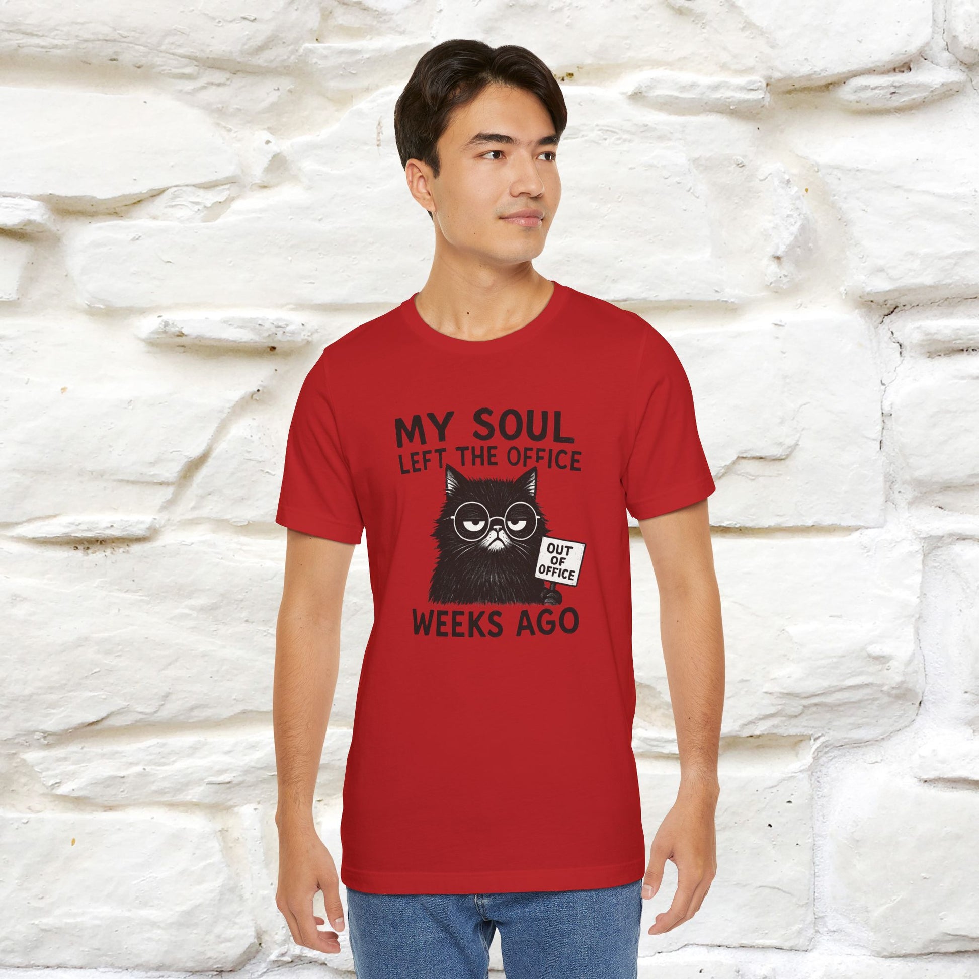"My Soul Left The Office..." |Funny Cat T-Shirt | Nunu&Miao Studio - Nunu&Miao Studio