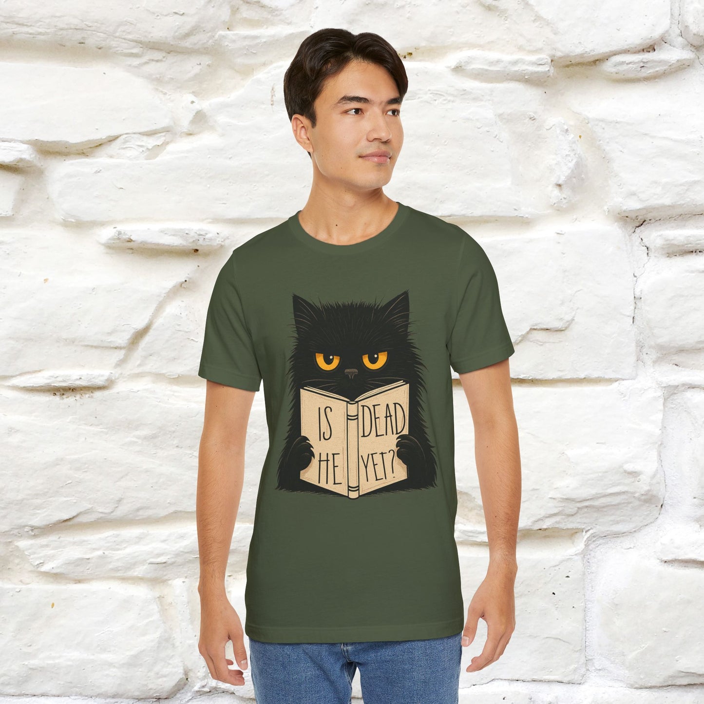 "Is He Dead Yet" |Cat T-Shirt | Nunu&Miao Studio - Nunu&Miao Studio