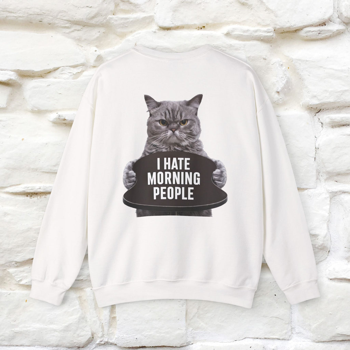 "I Hate Morning People'' |Cat Sweatshirt | Nunu&Miao Studio