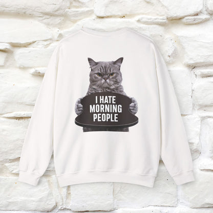 "I Hate Morning People'' |Cat Sweatshirt | Nunu&Miao Studio