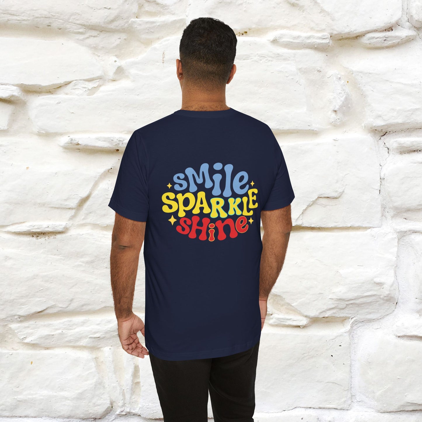 "Smile, Sparkle, Shine" Cat T-Shirt | Front & Back Design | Nunu&Miao Studio - Nunu&Miao Studio