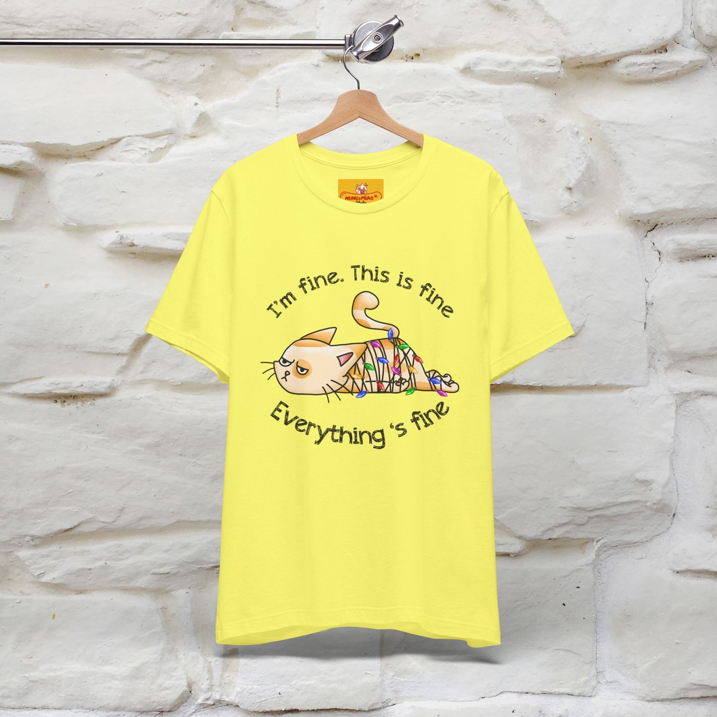 "This Is Fine" |Funny Cat T-Shirt | Nunu&Miao Studio