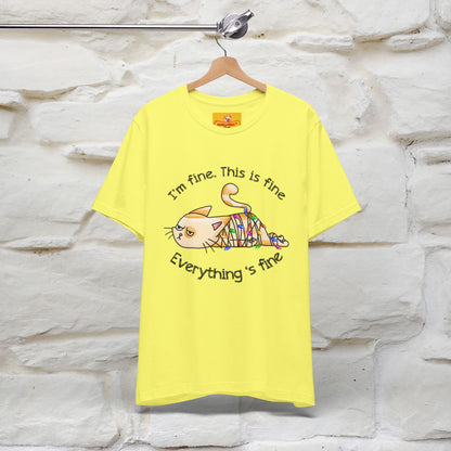 "This Is Fine" |Funny Cat T-Shirt | Nunu&Miao Studio