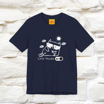 ''Chill Mode on'' Cat T-Shirt Front and Back Design | Nunu&Miao Studio