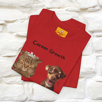 "Career Growth: Cat vs. Dog" | Cat T-Shirt | Nunu&Miao Studio - Nunu&Miao Studio