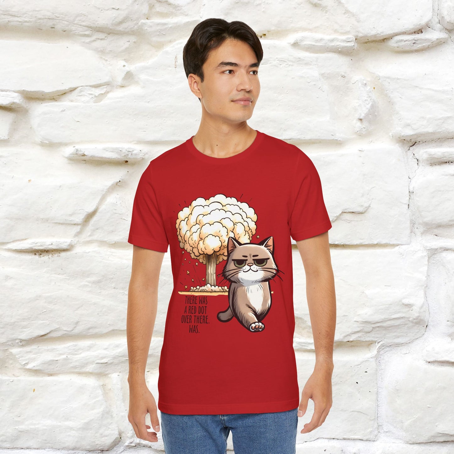 ''The Red Dot Chase'' Funny Cat T-Shirt | Nunu&Miao Studio - Nunu&Miao Studio