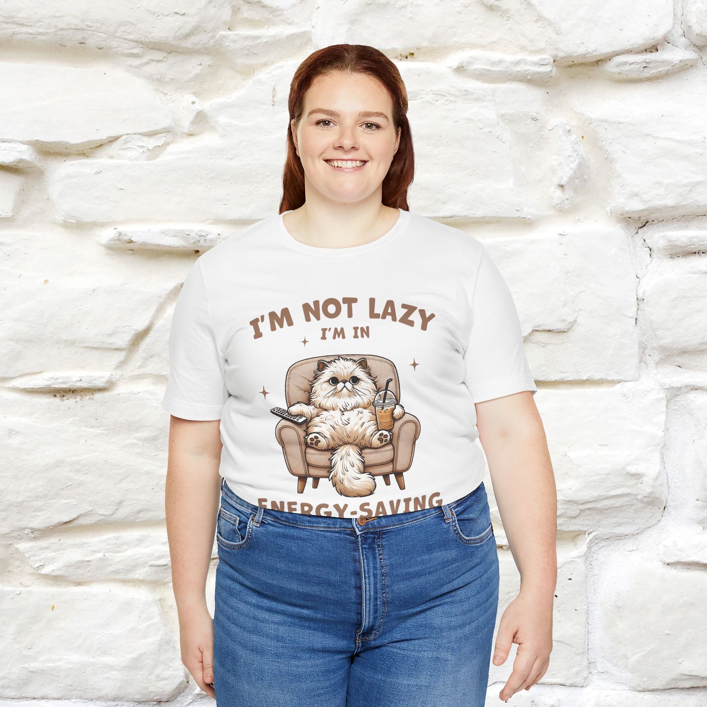 "I'm Not Lazy I'm In Energy-Saving Mode " Cat T-shirt |Nunu&Miao Studio - Nunu&Miao Studio