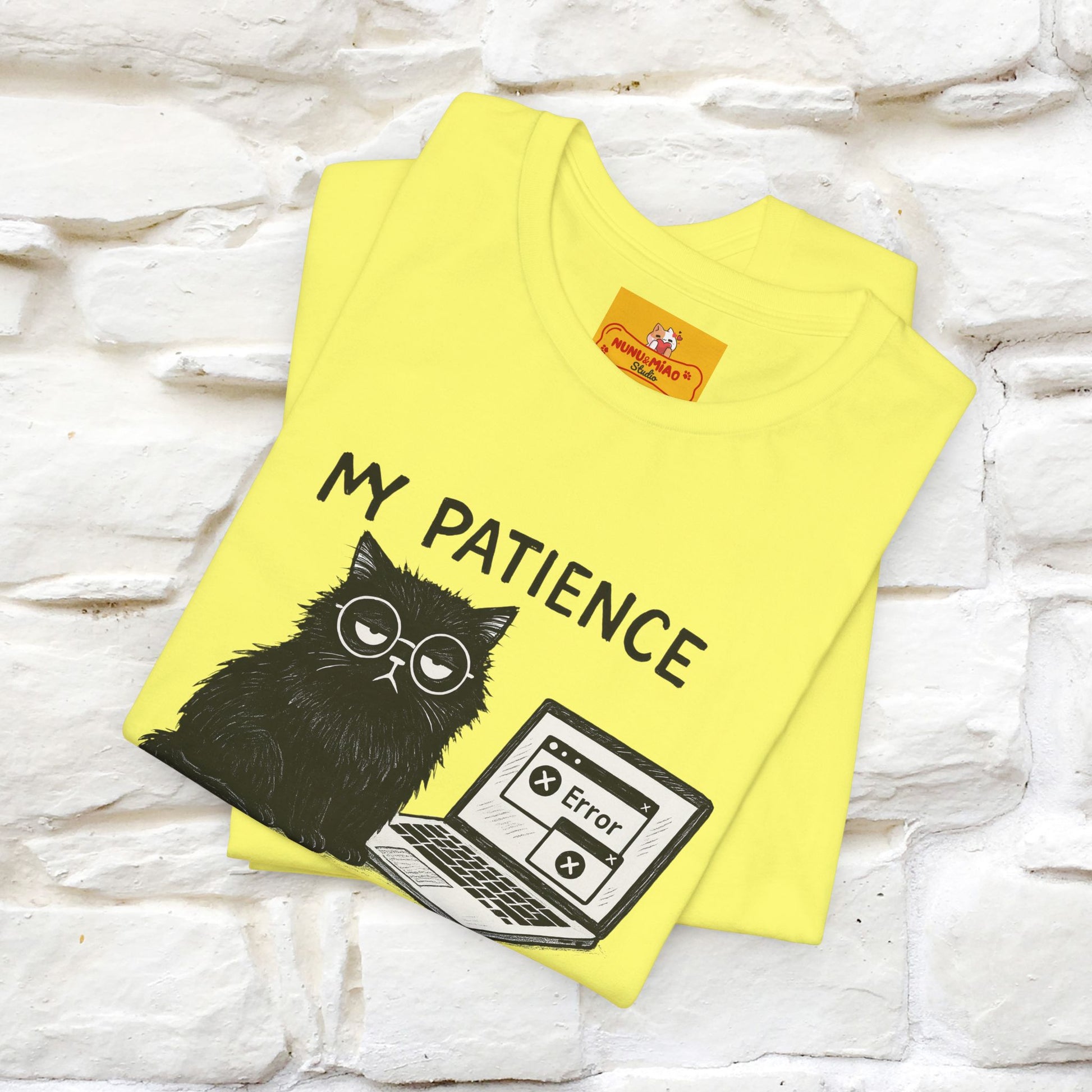 "My Patience Has Left The Chat" |Cat T-Shirt | Nunu&Miao Studio - Nunu&Miao Studio