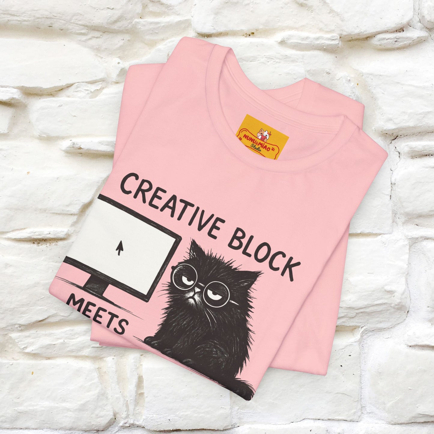 "Creative Block Meets Deadline..." |Cat T-Shirt | Nunu&Miao Studio - Nunu&Miao Studio