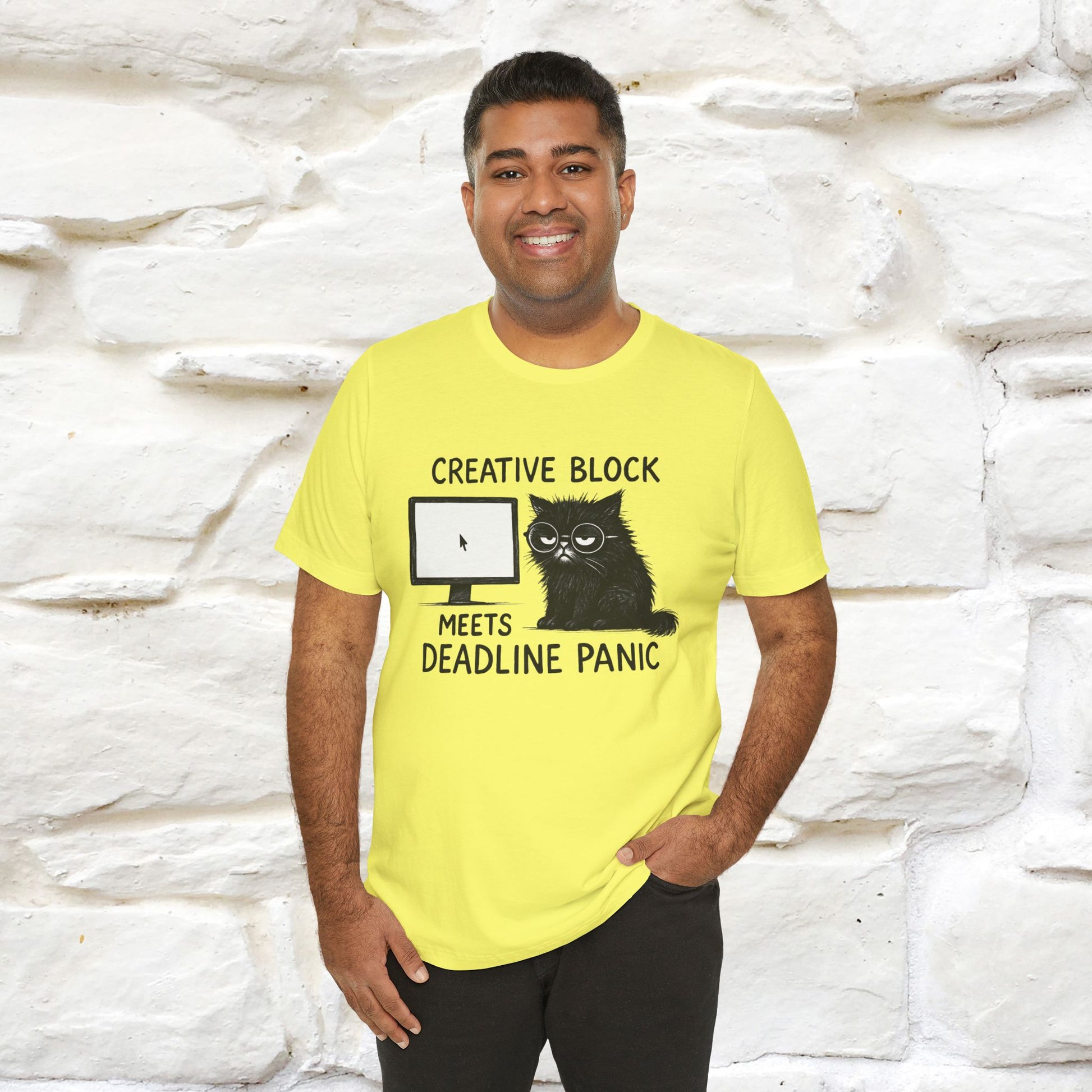 "Creative Block Meets Deadline..." |Cat T-Shirt | Nunu&Miao Studio - Nunu&Miao Studio