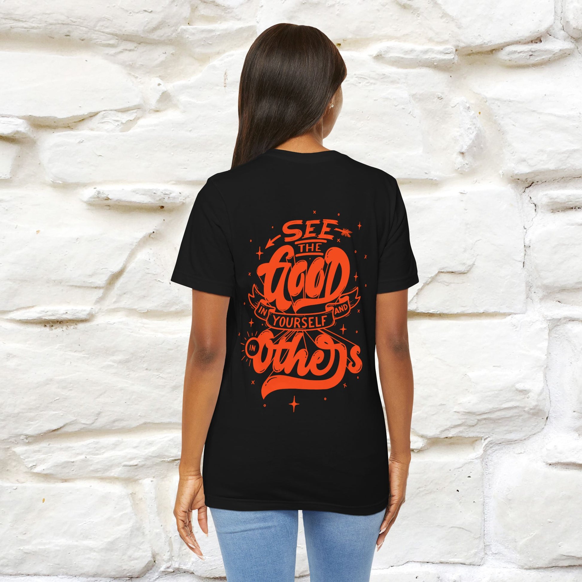 "See the Good in Yourself and Others" Cat T-Shirt | Front & Back Design | Nunu&Miao Studio - Nunu&Miao Studio