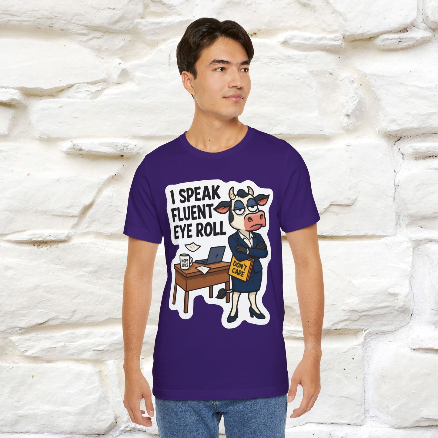 ''I Speak Fluent Eye Roll ''|  Sarcastic Cat T-Shirt | Nunu&Miao Studio