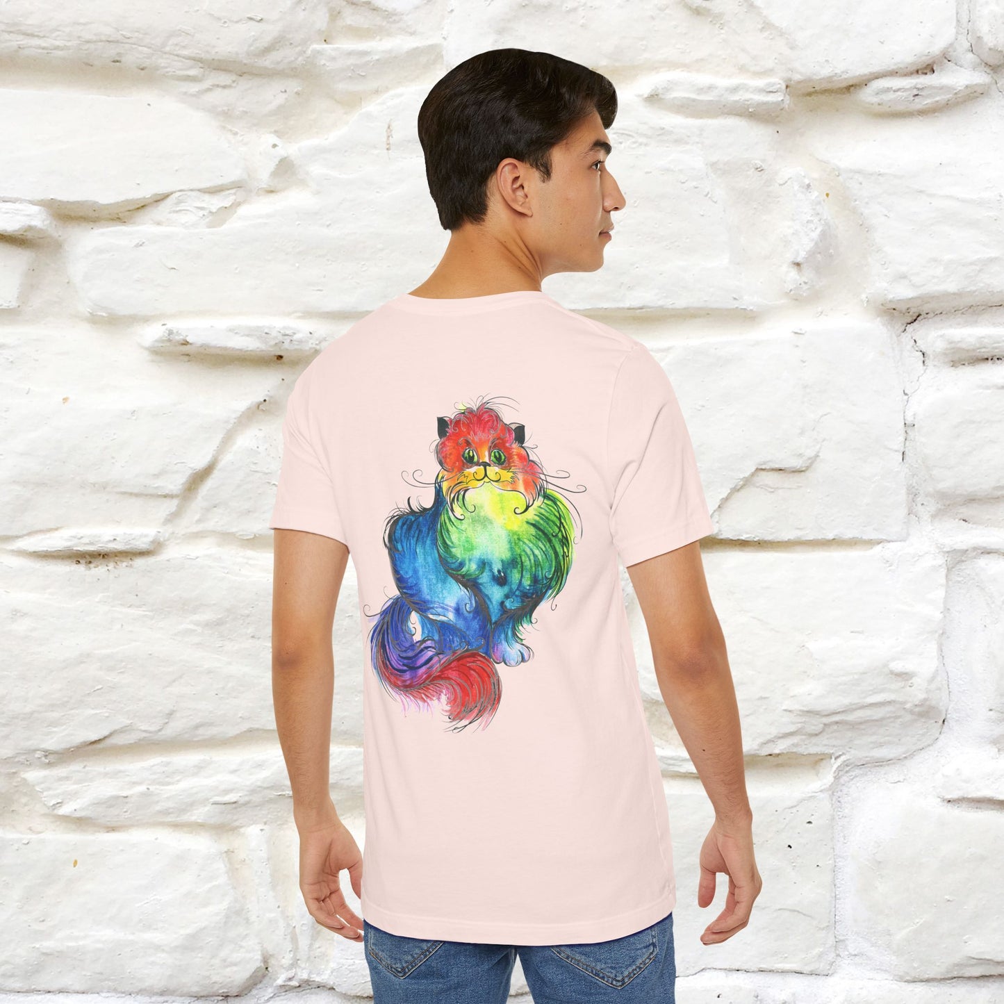 "Il Pittore'' Cat T-Shirt Front and Back Design | Nunu&Miao Studio - Nunu&Miao Studio