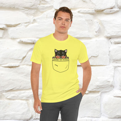 ''Judging You Silently'' | Cat T-Shirt for Men | Nunu&Miao Studio - Nunu&Miao Studio