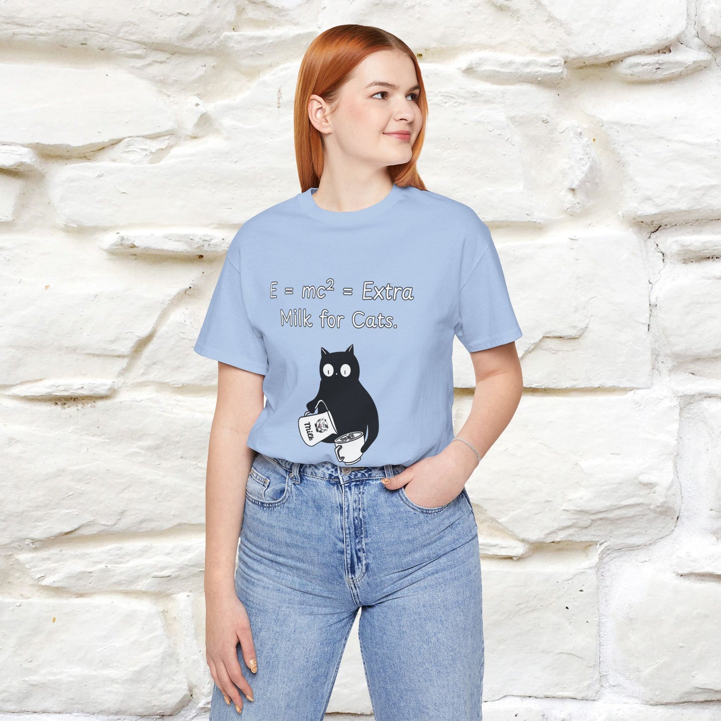 ''E = mc² = Extra Milk for Cats.''| Funny T-Shirt | Nunu&Miao Studio
