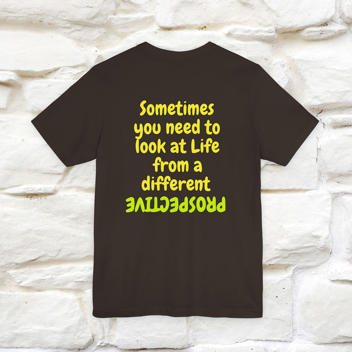 "Sometimes You Need to Look at Life from a Different Perspective" Cat T-Shirt | Front & Back Design | Nunu&Miao Studio